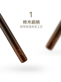 Fisgarfine S-Iteration Series Portable Eye Makeup Brush Set with Soft Wool Blend Bristles