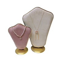 Jewelry Display Stand for Necklaces and Earrings - White and Pink Series