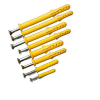 Plastic Expansion Wall Plugs with Screws Assortment Kit for Drywall and Masonry, 6-12mm