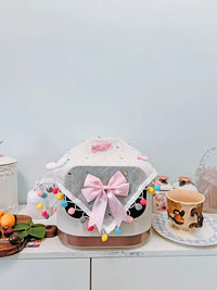 INS Style Dust Cover for Kitchen Appliances with Colorful Tassels and Bow
