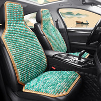 Cross-Border Resin Jade Wood Bead Car Seat Cushion Set, 3-Piece Wholesale Single Seat Office Interior Seat Pad