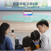 Wireless Bluetooth Speaker with Microphone, Portable Mini Desktop Speaker with Bass, Karaoke Function