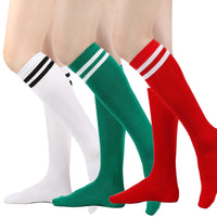 Women's Striped Over-the-Calf Socks, Mid-Calf Length, Two-Stripe Design