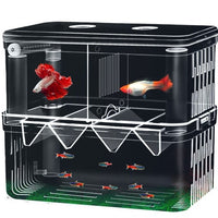 Aquarium Self-Floating Multi-functional Isolation Breeding Box with Oxygen Port for Fry Hatching and Separation