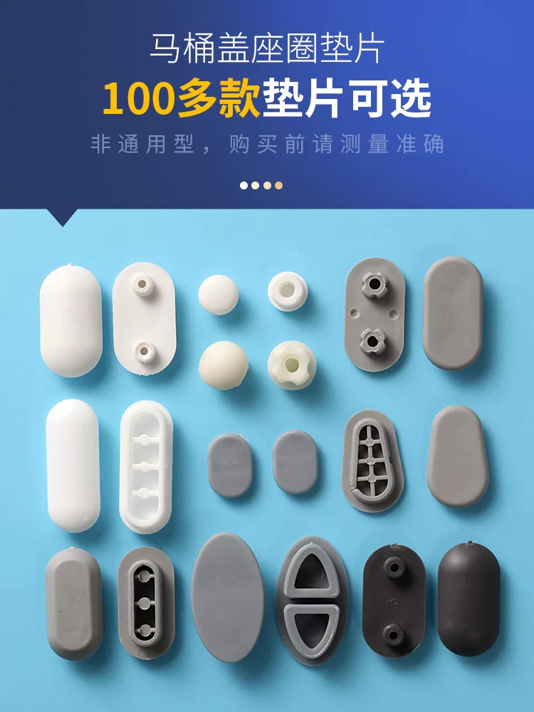 Toilet Seat Bumper Kit - Universal Replacement Cushions for Old-Style & Smart Toilet Lids