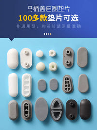 Toilet Seat Bumper Kit - Universal Replacement Cushions for Old-Style & Smart Toilet Lids