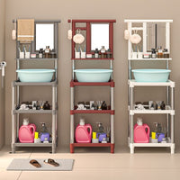 Thickened Stainless Steel Washbasin Stand with Mirror for Bathroom and Rural Homes