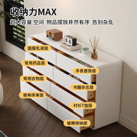 Solid Wood Italian Minimalist Chest of Drawers for Living Room and Bedroom Storage