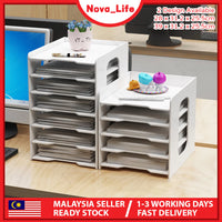 A4 Multi-Layer Desktop Document Organizer Tray with Pen Holder