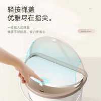 Wall-Mounted Trash Can with Lid for Kitchen and Bathroom, Punch-Free Hanging Waste Bin