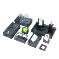 Hotel Bathroom Amenity Organizer Tray for Toiletries, Toothbrushes, Remote Controls, and Tissues