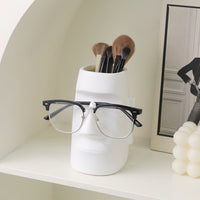 Moai Stone Statue Pen Holder Desk Organizer for Home Office
