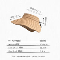 Breathable Straw Sun Visor Hat with Wide Brim for Outdoor Travel Beach