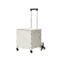 Foldable Shopping Cart with Wheels, Portable Grocery Utility Cart for Shopping, Laundry, Camping, and Travel