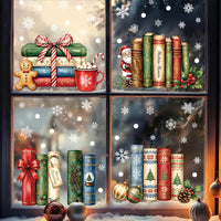 Christmas Snowflake Window Clings PVC Static Stickers for Holiday Party Home Decor