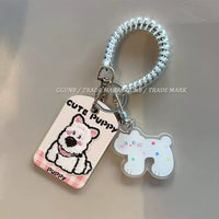 West Highland White Terrier Plaid Teardrop NFC Access Card Holder Keychain