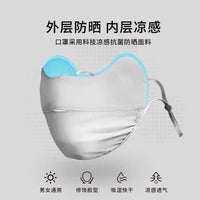 Women's Ice Silk Breathable Full Face Sun Protection Mask with Eye Corner Coverage, UV Protection for Outdoor Activities