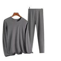 Men's Thermal Underwear Set Thin Double-Sided De Velvet Base Layer for Autumn/Winter