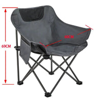 Portable Outdoor Moon Chair Folding Camping Fishing Stool with Backrest