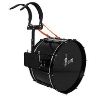 SLADE 22-inch Professional Marching Bass Drum with Carrier for Adult Students and Bands