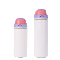 316 Stainless Steel Dual-Drink Insulated Water Bottle with Straw, Large Capacity Vacuum Flask for Sports