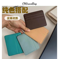 Unisex Multi-Card Slot PU Leather Card Holder Wallet