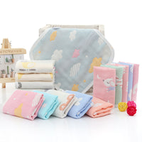 6-Layer Cotton Gauze Baby Washcloths - Absorbent & Soft Face Towels for Infants & Toddlers