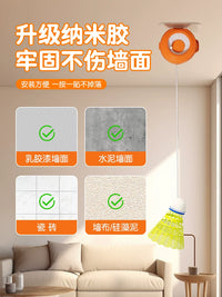 Badminton Solo Trainer Rebound Practice Device Automatic Rebound Training Aid for Indoor Home Suspension