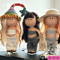 Mia Potato Doll Clothes Set for 24cm Dolls - Trendy Outfits with Accessories