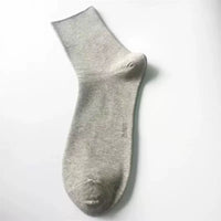 Men's Plus Size Loose Fit Mid-Calf Socks for Seniors, Non-Binding Wide Cuff