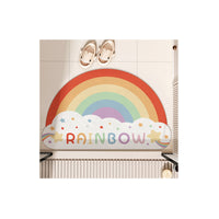 Diatomaceous Earth Bath Mat Cartoon Dog Rainbow Absorbent Non-Slip Bathroom Floor Mat