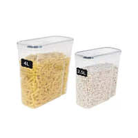 Airtight Food Storage Container for Grains and Dry Goods, PP Plastic Kitchen Organizer