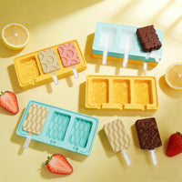Food-Grade Silicone Ice Cream & Popsicle Molds for Kids, DIY Home Set