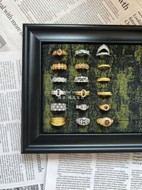 Solid Wood Ring Display Tray for Jewelry Exhibition and Photography