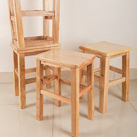 Solid Wood Square Stool for Home, Living Room, Dining, School, Hospital