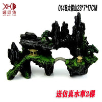 Aquarium Decorative Mountain Bridge Ornament for Fish Tank Landscaping