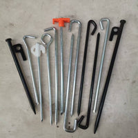 Heavy Duty Outdoor Tent Stakes, 9mm Diameter Windproof Ground Pegs for Canopies and Tents