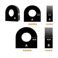 Central Air Conditioner Copper Pipe EVA Rubber Pipe Support Clamp Galvanized Pipe Water Pipe Clamp PE Wood Support
