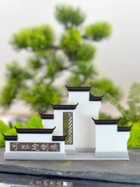 Chinese Style 3D Printed Ancient Architecture Micro Landscape Ornament for Aquariums and Bonsai