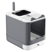 Fully Enclosed Cat Litter Box with UV Sterilization and Odor Control, Drawer-Style