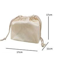 Blank Cotton Canvas Drawstring Bags for Shopping & Storage, Customizable with Logo