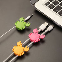 Self-Adhesive Cartoon Cable Organizer Clips for Desktop Charging Data Cables
