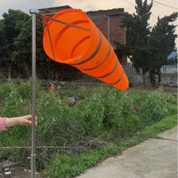 Outdoor Reflective Fluorescent Wind Direction Indicator Wind Sock Thickened Waterproof Luminous Wind Vane for Safety Inspection