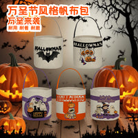 Halloween Trick or Treat Canvas Tote Bag for Kids
