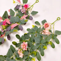 Artificial Eucalyptus Garland Vine for Indoor Wall Decor, Butterfly Simulation Rattan Wreath Decoration
