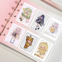 Perler Bead Pattern Stickers for Girls, Cute Cartoon Pixel Art Designs, 18 Sheets