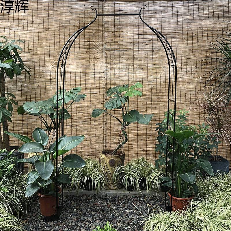 Vintage European Style Metal Garden Arch for Climbing Plants, Roses, and Vines
