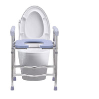 Elevated Toilet Seat Riser with Armrests for Seniors and Disabled, Adjustable Height Commode Chair