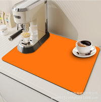 Diatomaceous Earth Kitchen Dish Drying Mat, Super Absorbent Quick Dry Countertop Mat for Cups and Coffee Machines