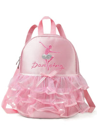 Girls' Ballet Dance Bag with Hair Styling Kit, Kids' Latin Dance Backpack for Practice and Books